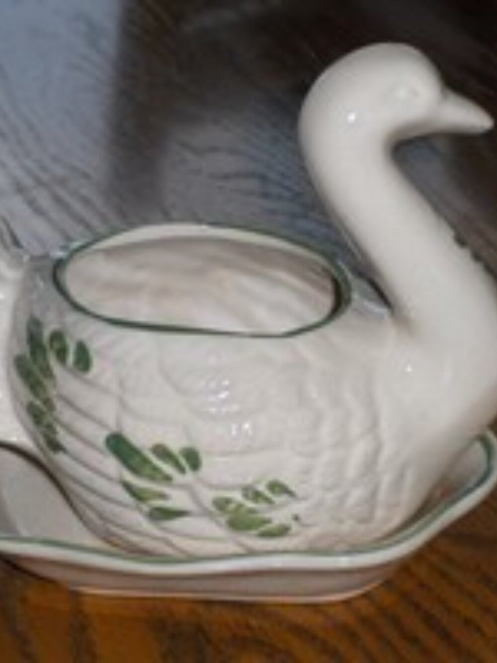 CDP Natural White Clay Hand Crafted Duck or Turkey Planter AL66